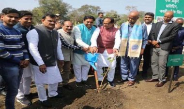 स्मार्ट पार्क में तंजानिया के डेलीगेशन ने सीएम के साथ लगाए पौधे