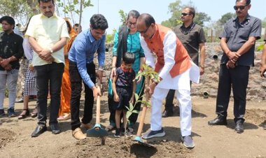 मुख्यमंत्रीने नीम, आम और अमरूद के पौधे लगाए