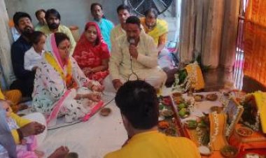 देवस्थान मंत्री ने प्रतापेश्वर महादेव मंदिर में रूद्राभिषेक कार्यक्रम में लिया हिस्सा