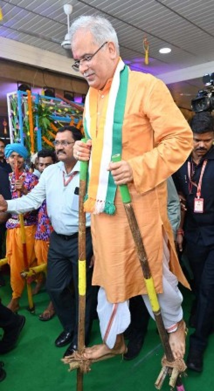 गेड़ी चढ़े, रहचुली में झूले, हरेली के रंग में रंगा मुख्यमंत्री निवास