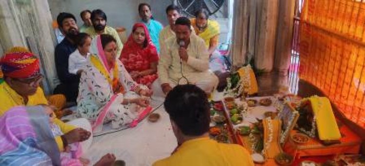 देवस्थान मंत्री ने प्रतापेश्वर महादेव मंदिर में रूद्राभिषेक कार्यक्रम में लिया हिस्सा