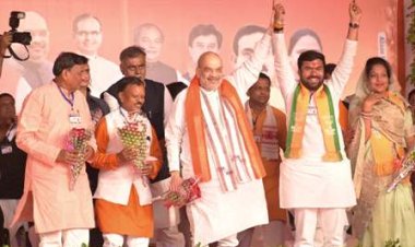 जुन्नारदेव में अमित शाह ने भरी हुंकार, बोले-प्रदेश कांग्रेस में तीन परिवारों का बोलबाला-तीन तिगड़ा, काम बिगड़ा