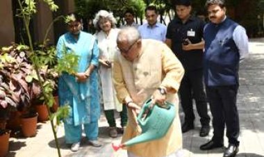 ‘एक पेड़ मां के नाम‘ अभियान: राजभवन में  राज्यपाल मिश्र ने 51 पौधे लगाए गए