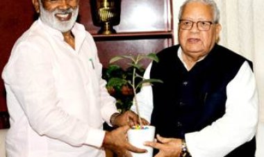 राज्यपाल मिश्र से उत्तर प्रदेश के जलशक्ति मंत्री की शिष्टाचार भेंट