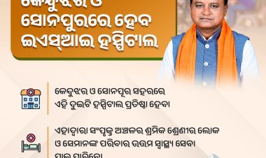 ଦୁଇଟି ନୂତନ ESI ଡାକ୍ତରଖାନା ପ୍ରତିଷ୍ଠା ପାଇଁ ମୁଖ୍ୟମନ୍ତ୍ରୀ ମୋହନ ଚରଣ ମାଜି ଅନୁମୋଦନ କରିଛନ୍ତି