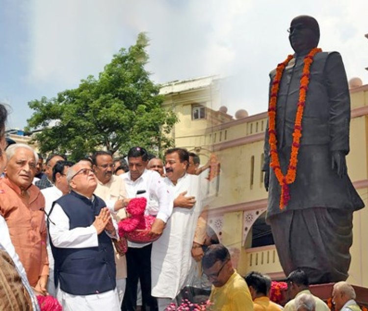 राज्यपाल कलराज मिश्र ने लालजी टंडन के प्रतिमा को नमन कर श्रद्धा सुमन अर्पित किए