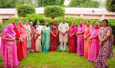 वीरांगनाओं ने बांधी राखी, CM भजनलाल ने कहा  -मैं आपका भाई, बहनों की हरसंभव मदद के लिए तत्पर