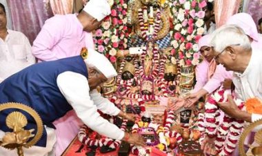 राज्यपाल हरिभाऊ बागडे ने चक्रधर प्रभु व भगवान गोविन्द प्रभु की पूजा की