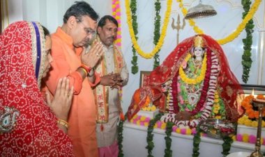 मुख्यमंत्री भजनलाल शर्मा ने दुर्गाष्टमी पर की पूजा-अर्चना