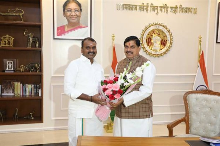 मुख्यमंत्री डॉ. यादव से मिले केन्द्रीय राज्य मंत्री मुरूगन