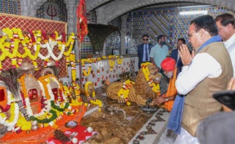 मुख्यमंत्री भजनलाल शर्मा ने घाटारानी माता (चामुंडा माता) मंदिर में दर्शन किए