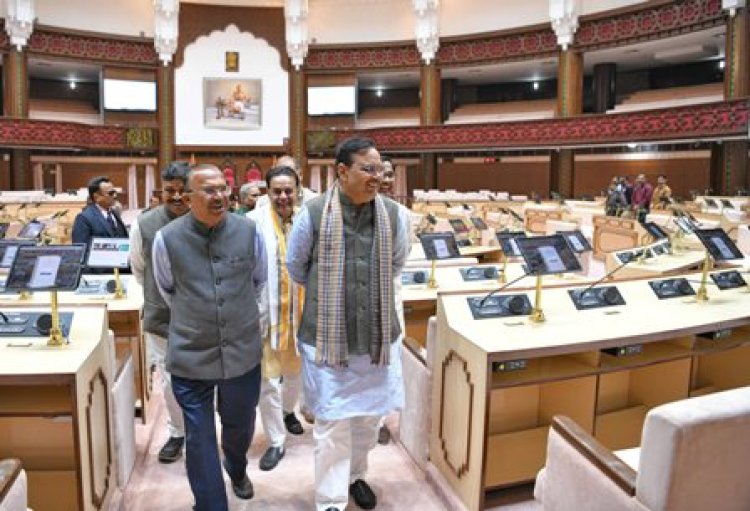 मुख्यमंत्री भजनलाल शर्मा ने विधानसभा के नए परिवेश का किया अवलोकन