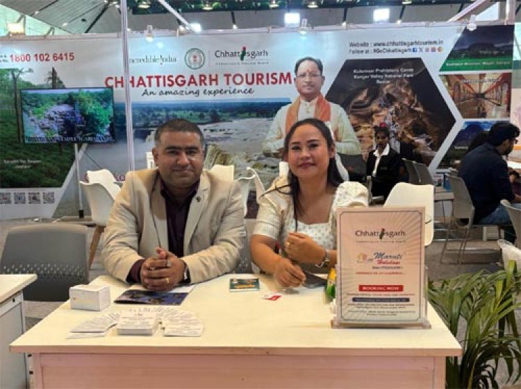 SATTE 2025 : पर्यटन स्थलों को प्रमोट करने छत्तीसगढ़ टूरिज्म बोर्ड ने बनाया विशेष स्टॉल
