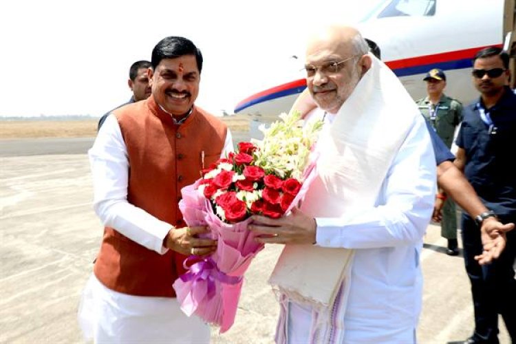केंद्रीय मंत्री शाह का भोपाल आगमन पर हुआ आत्मीय स्वागत