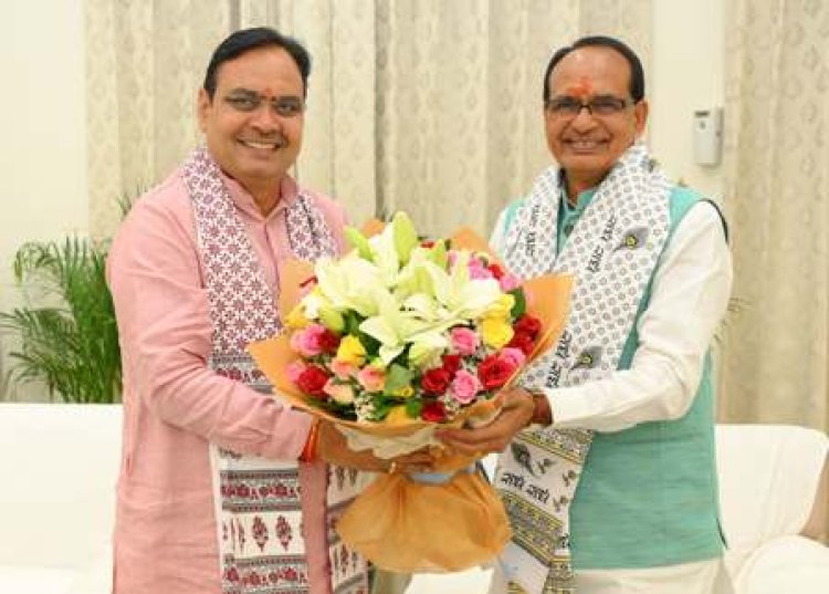 CM भजनलाल से केन्द्रीय कृषि मंत्री एवं उत्तराखण्ड, मध्यप्रदेश और छत्तीसगढ़ के मुख्यमंत्रियों की शिष्टाचार भेंट