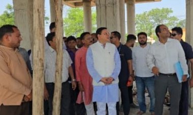 मुख्यमंत्री पुष्कर सिंह धामी ने नगला तराई, खटीमा में 254 लाख की धनराशि से निर्माणाधीन मां पूर्णागिरी मंदिर का स्थलीय निरीक्षण किया