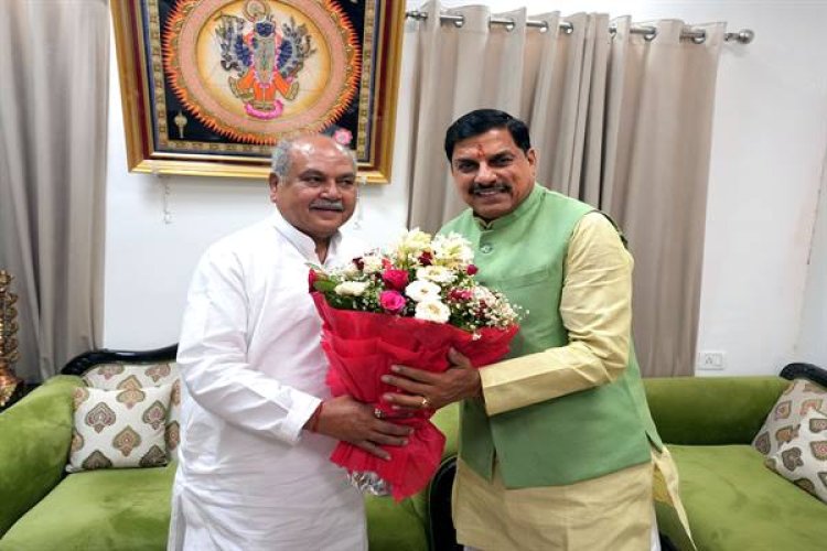 मुख्यमंत्री डॉ. यादव ने विधानसभा अध्यक्ष तोमर से की सौजन्य भेंट