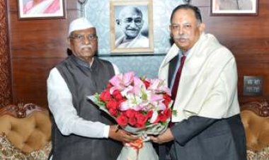 न्यायाधिपति श्रीराम कलपाती राजेन्द्रन की शपथ ग्रहण से पूर्व राज्यपाल से शिष्टाचार मुलाकात