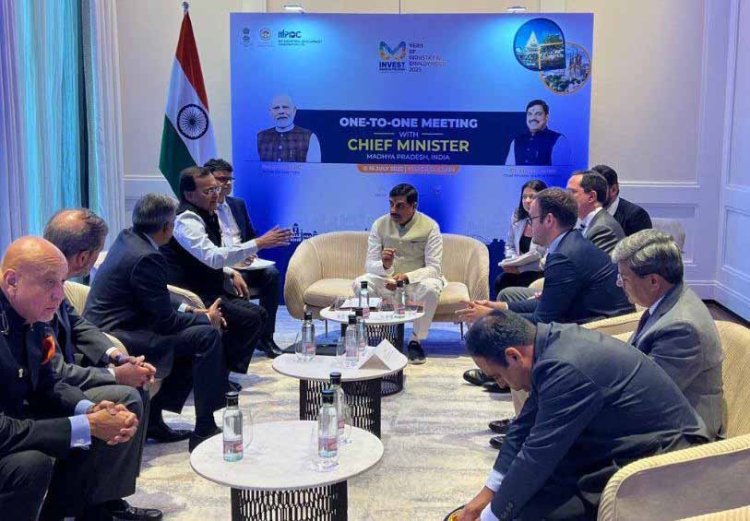 मुख्यमंत्री डॉ. यादव से मैड्रिड में बेनीतेज़ ने की सौजन्य भेंट, आपसी सहयोग और निवेश संभावनाओं पर हुई चर्चा