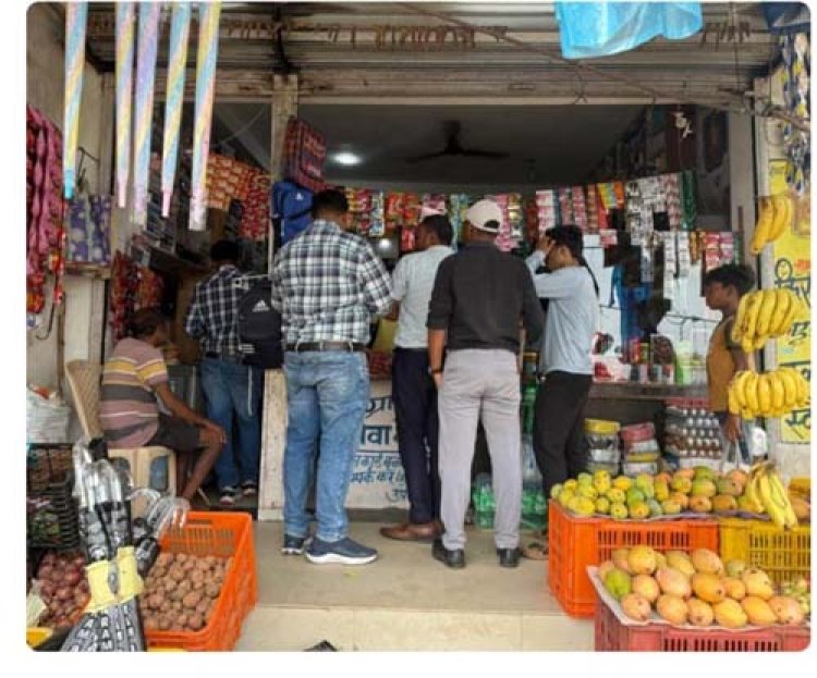 कोटपा एक्ट के तहत तंबाकू बिक्री पर कार्रवाई