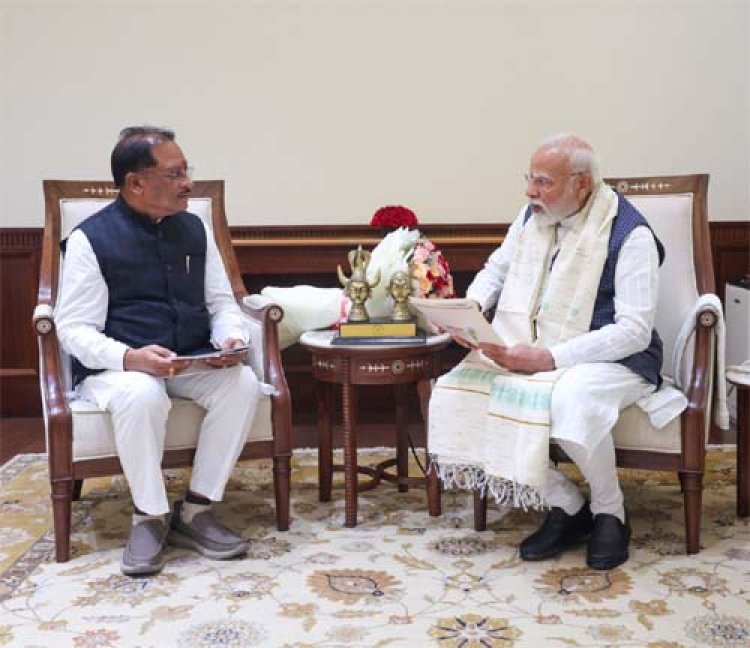 प्रधानमंत्री नरेंद्र मोदी से मिले मुख्यमंत्री विष्णुदेव साय, छत्तीसगढ़ के विकास को मिली नई रफ्तार