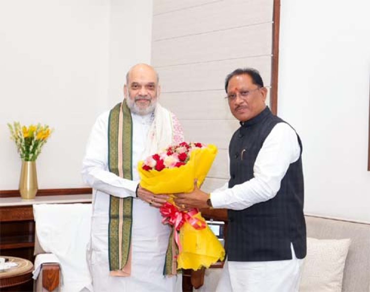 केंद्रीय गृह मंत्री अमित शाह से मिले मुख्यमंत्री विष्णुदेव साय