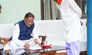 मुख्यमंत्री विष्णु देव साय ने बगिया में सुनी आम जनता की समस्याएं