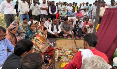 मंत्री लक्ष्मी राजवाड़े ने लांजित में जलाशय जीर्णाेद्धार कार्य का किया भूमिपूजन