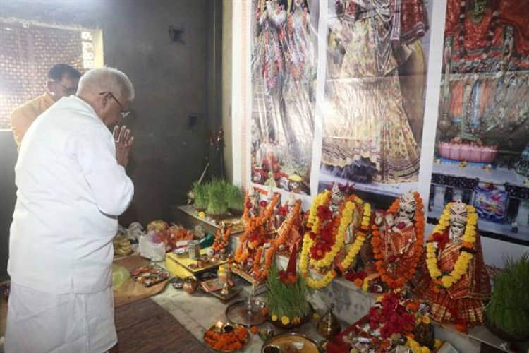 राज्यपाल मंगुभाई पटेल ने राजभवन में किया कन्या-पूजन
