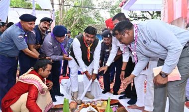 स्कूल शिक्षा मंत्री गजेंद्र यादव ने किया भारत स्काउट्स एवं गाइड्स के राज्य मुख्यालय भवन का भूमि पूजन