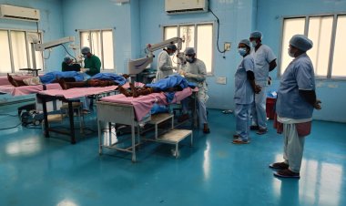 जिला चिकित्सालय में सोमवार को किए गए 85 मोतियाबिंद के ऑपरेशन