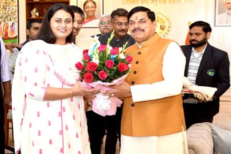 मुख्यमंत्री डॉ. यादव से बिहार की खेल मंत्री सुश्रेयसी सिंह ने की सौजन्य भेंट