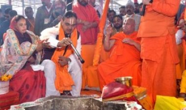 CM भजनलाल 1008 कुण्डीय हनुमान महायज्ञ और श्रीराम कथा में हुए शामिल