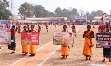 मंत्री  लक्ष्मी राजवाड़े ने बलरामपुर में किया ध्वजारोहण