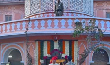 CM भजनलाल  ने 77वें गणतंत्र दिवस पर मुख्यमंत्री निवास पर फहराया तिरंगा