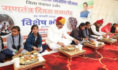 मुख्‍यमंत्री डॉ. यादव ने गणतंत्र दिवस पर विद्यार्थियों के साथ किया सहभोज