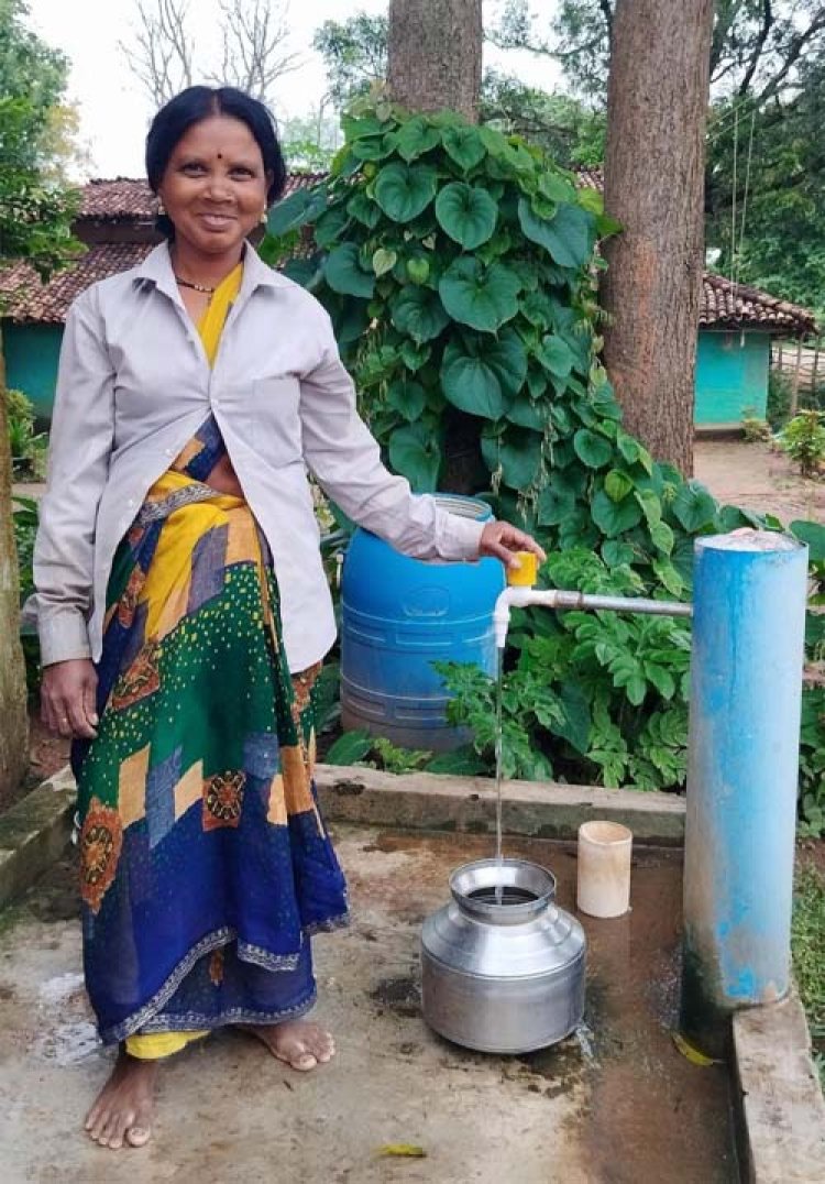 जल जीवन मिशन से ग्राम भालूकोन्हा के ग्रामीण जीवन में आई खुशहाली