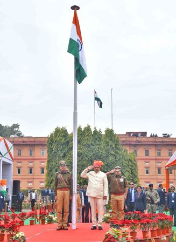 मुख्यमंत्री भजनलाल शर्मा ने शासन सचिवालय में फहराया राष्ट्रध्वज