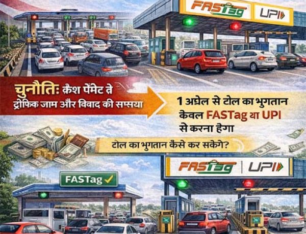 1 अप्रैल से टोल प्लाजा पर कैश पेमेंट बंद, अब FASTag या UPI से ही देना होगा शुल्क