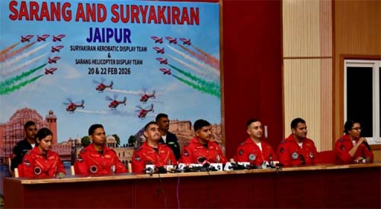 सूर्य किरण एरोबैटिक टीम एवं सारंग हेलीकॉप्टर डिस्प्ले टीम ने युवाओं से किया संवाद