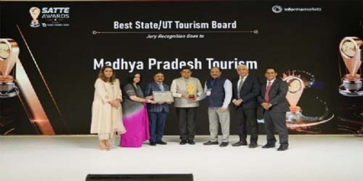 एमपी ने लगातार दूसरे वर्ष एसएटीटीई 2026 में जीता ‘बेस्ट स्टेट टूरिज्म’ अवॉर्ड