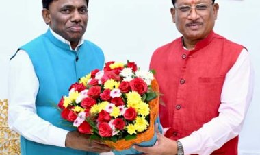 मुख्यमंत्री विष्णु देव साय से गोवा के खेल एवं जनजातीय कल्याण मंत्री रमेश तावड़कर की सौजन्य भेंट