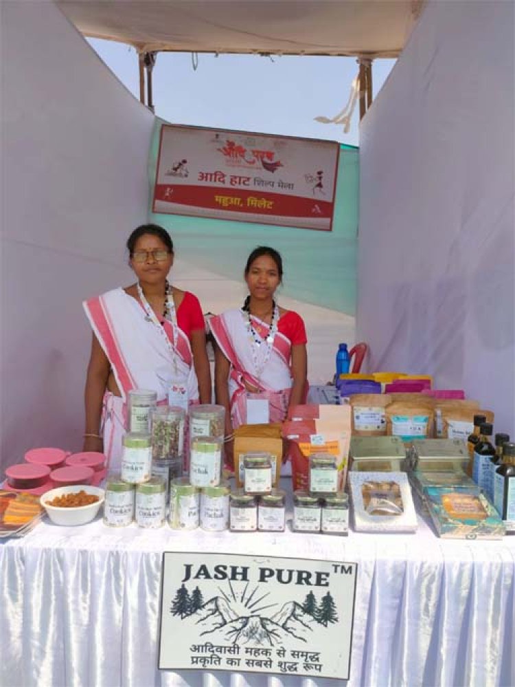 जशप्योर स्टॉल को मिली सराहना, महुआ को सुपरफूड के रूप में मिली नई पहचान