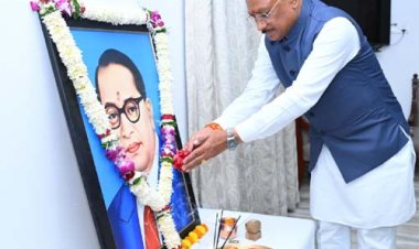 अम्बेडकर जयंती पर मुख्यमंत्री विष्णु देव साय ने किया नमन : सामाजिक न्याय, समानता और समरस समाज के निर्माण का लिया संकल्प