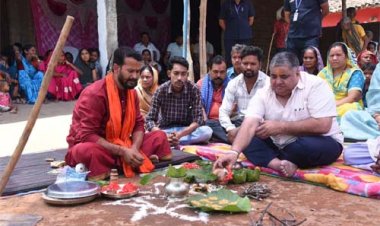 मंत्री राजेश अग्रवाल ने किया शिव मंदिर जीर्णोद्धार और संत कबीर मंदिर निर्माण का भूमिपूजन