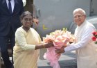 राष्ट्रपति मुर्मु का बैतूल हेलीपेड पर हुआ भव्य स्वागत