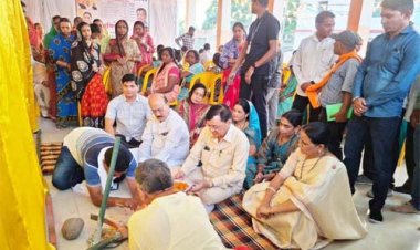 उद्योग मंत्री लखनलाल देवांगन ने कोरबा में किया विकास कार्येा का भूमिपूजन