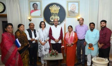 राज्यपाल डेका से राष्ट्रीय पिछड़ा वर्ग आयोग की अध्यक्ष साध्वी निरंजन ज्योति ने की सौजन्य भेंट