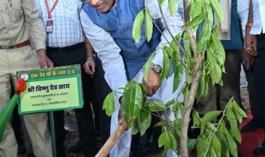 मुख्यमंत्री विष्णुदेव साय ने खिलाड़ियों का बढ़ाया उत्साह: 2036 पौधों के रोपण से ओलंपिक मेजबानी के संकल्प को दी नई ऊर्जा