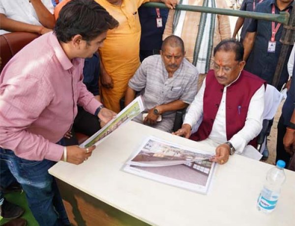 मुख्यमंत्री विष्णुदेव साय ने सलियाटोली में निर्माणाधीन नालंदा परिसर का किया निरीक्षण
